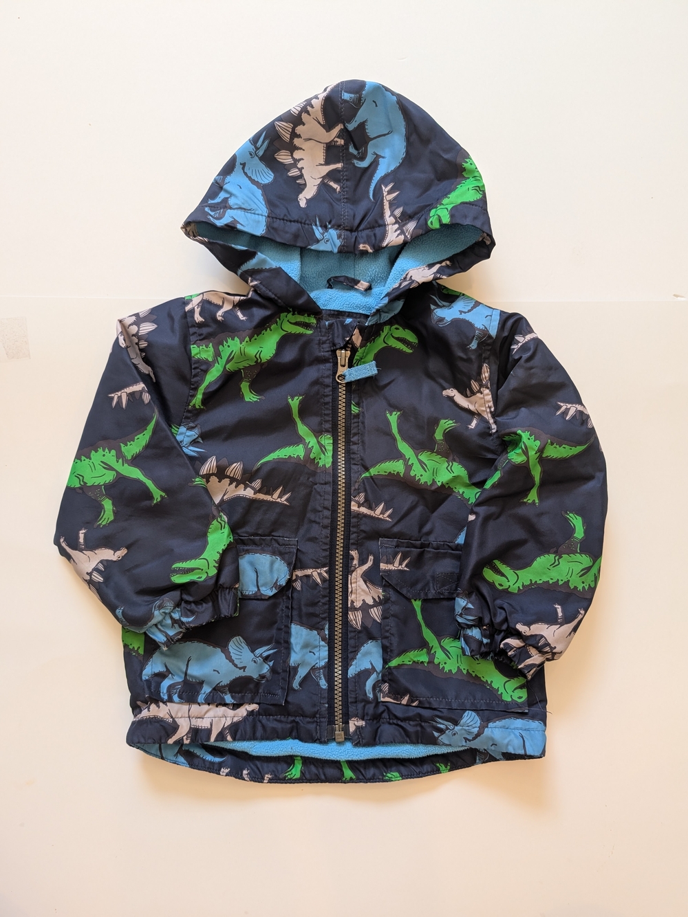 2/$15 💙 Carter's Toddler Boys Fleece-Lined Dinosaur Jacket